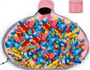 2 in 1 Speelkleed Opbergmand - stevige stof - diameter kleed 1,5 meter - Roze