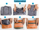 2 Stuks Draagbare opvouwbare opbergtas -Handbagage Reistas-Grote capaciteit 32Liter-oranje