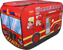 TDR Kinder Auto Tent Brandweerwagen - Opvouwbaar 112x70x75CM