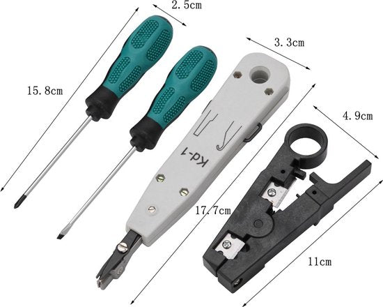 10 Delige Netwerk Tester Set-Compleet en Handig in Gebruik - Geschikt voor Verschillende Netwerkkabels