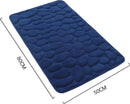 hoogwaardige badkamermat - Luxe Comfort en Veiligheid in één-Uitzonderlijke Waterabsorptie- 50*80cm- donkerblauw