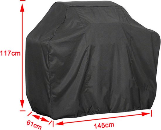 Hoogwaardige Waterbestendige Barbecuehoes met Trekkoord- Duurzaam 420D Oxford-stof -145x61x117cm