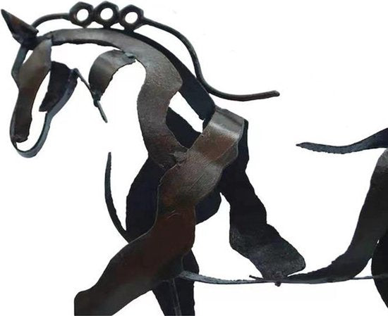 Elegante Paardendesign Tafellamp met LED - Donkerbruin