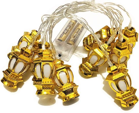 Eid Mubarak Ramadan LED-verlichting - Gouden Lantaarn 1.65m