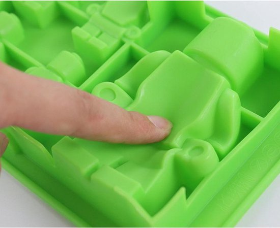 TDR- Brick robot siliconen ijsbakvormset - 5 delig