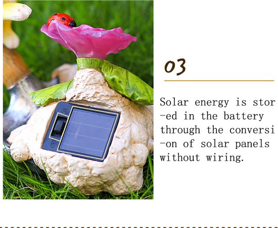 Solar Outdoor Garden Light Konijn - Schattige roze Verlichting - Gemaakt van Duurzaam Hars - -Automatische Zonnesensor -22*10*18CM