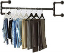 Muurbevestigde Kledingstang - 80cm - Draagvermogen 35kg - Zw