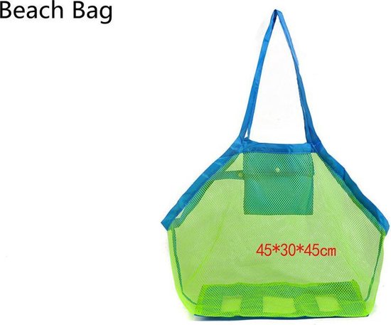 Grote nettas voor zandspeelgoed ,strandspeelgoed, boodschappen.Ideaal voor het opbergen van alles-45 * 30 * 45cm