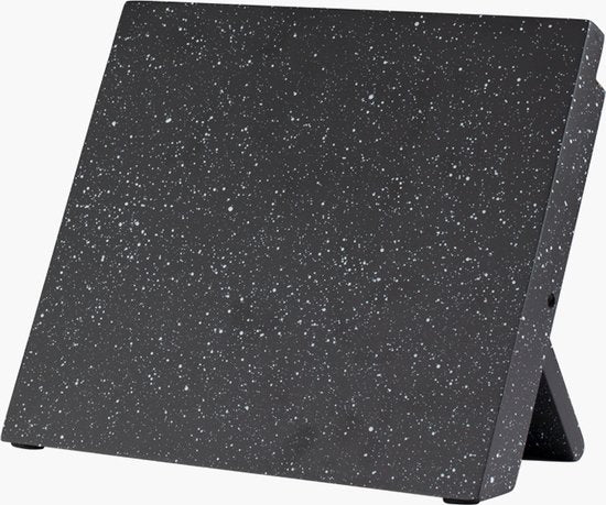 Keuken Opvouwbare Magnetische Messenblok -Messenblok Zonder Messen- Modern en Ruimtebesparend Ontwerp- zwart met witte spikkels