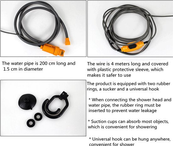 Xtraworks -Draagbare Douche-Campingdouche-geschikt ook voor auto wassen - Douche Voor Onderweg