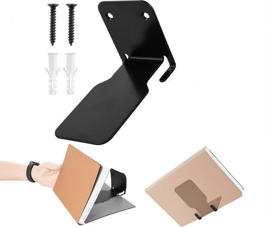 Zwevende Boekenplank Onzichtbaar - Metalen Wandplank voor Boeken - Draagvermogen 13,5kg - Zwart - 10,5x6x6,6 cm