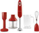 SMEG HBF22RDEU - Staafmixer - Rood - 700W - Met accessoires