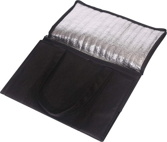 2 stuks Geïsoleerde Koeltas met bodemplaat - zwart