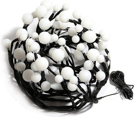 Zonnepaneel LED Lichtslinger 30 warmwit, 6,5 m voor buiten