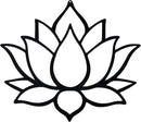Unikorf Metalen Lotus Wanddecoratie 28x24cm Zwart