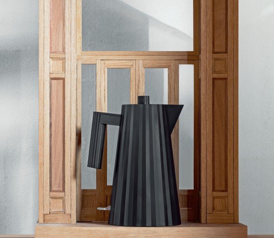 Alessi Plissé Waterkoker 1L Zwart