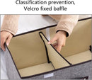 2 Stuks opvouwbare opbergbox - 2 vakken (midden stuk is verwijderbaar) - Stevig duurvast materiaal - 50 * 30 * 25cm - grijs