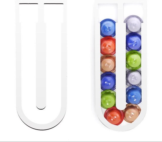 Koffiecapsules Opbergrek - Geschikt voor 12 Capsules Wit