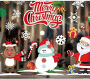 Kerst Raamstickers met Kerstman ,sneeuwvlokken en cadeautjes- Herbruikbaar & Statisch Hechtend - 50x35.5 cm