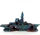 Aquarium decoratie Slagschip 2 Realistische hars ornamenten