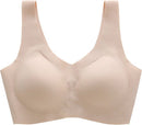 softstretch BH zonder beugel-Voorgevormd-Padded top-Beige- M (geschikt voor 40-65 kilo)