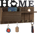 Grote wandgemonteerde sleutelhouder HOME donkerbruin