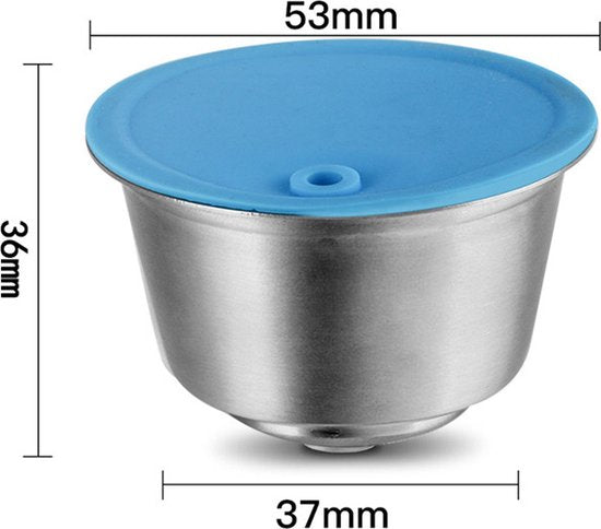 4 delige Herbruikbare RVS Dolce Gusto Capsule Set met Tamper, Maatschep en Reinigingsborstel - Duurzaam, Milieuvriendelijk en Kostenbesparend