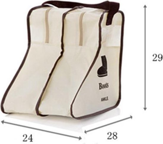 2x Laarsjes opbergzak 28x24x29cm - Beige - Boots Organizer