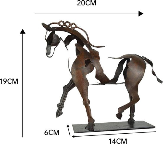 Elegante Paardendesign Tafellamp met LED - Donkerbruin