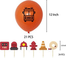 48 delig verjaardagset - Thema:  brandweer wagen - Versiering voor feestjes, verjaardag - feestdecoratie