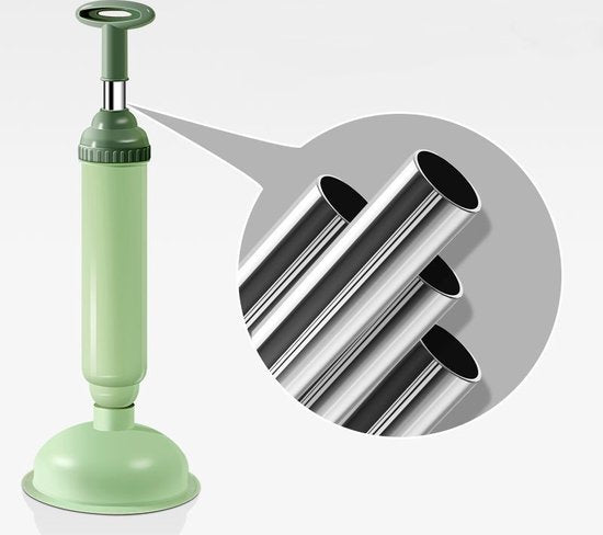 Toiletontstopper-plopper met pomp en zuig functie- Nordic green