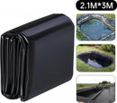 Extra dikke PE-folie zwart 2.1x3m - scheurvast, waterdicht