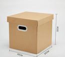 Merkloos Kartonnen Doos met Deksel, Handgreep 32x32x32cm