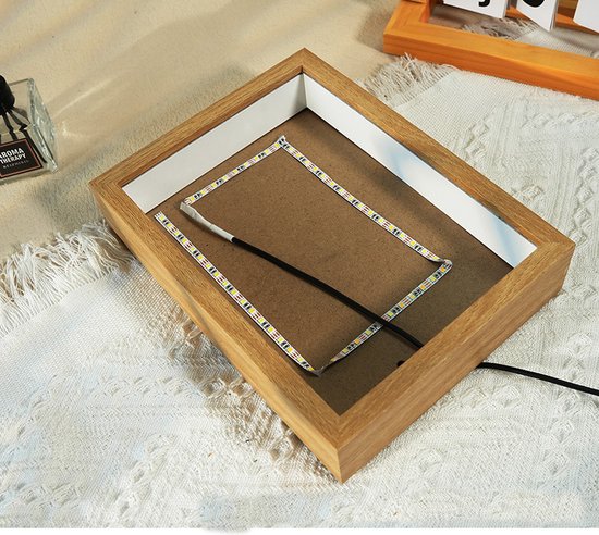 3D LED Nachtlamp – Houten Sfeerverlichting met USB-voeding e