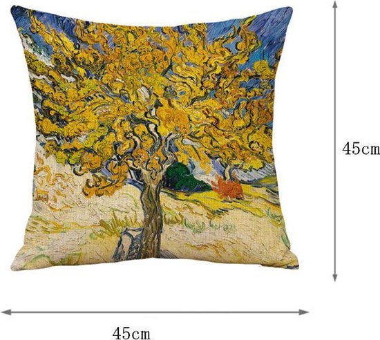 Merkloos TDR Sierkussensloop 45x45cm van Gogh/Moerbeiboom