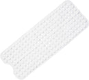 Verlengde PVC Antislip Badmat-Stevige Zuignappen - Duurzaam en Gemakkelijk te Reinigen100*40CM-wit