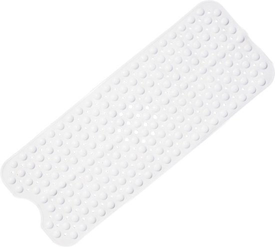 Antislip PVC Badmat met Zuignappen 100x40CM - Wit