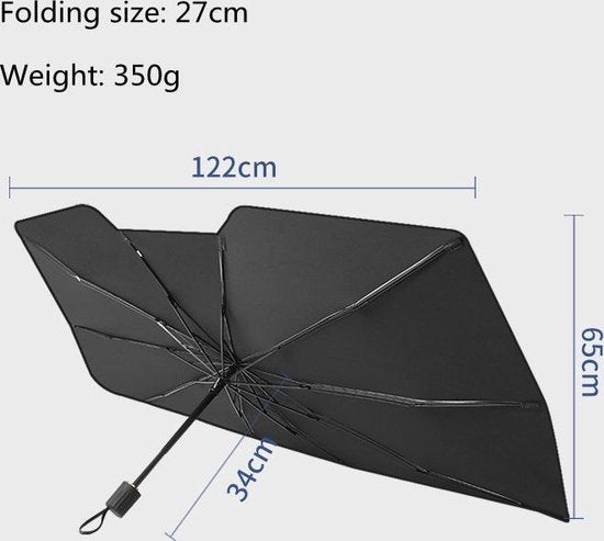 TDR Auto Voorruitzonnescherm 122x65cm UV/Hitte