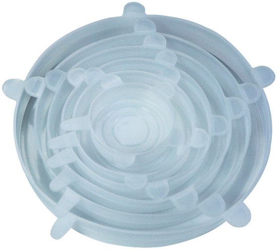 Siliconen Vershoudhoezen Set – Stretchbaar – 6 Stuks – Ø 6,5 tot 20,5 cm