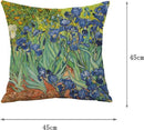 Sierkussensloop 45x45 cm van katoen-linnen van Gogh Irissen