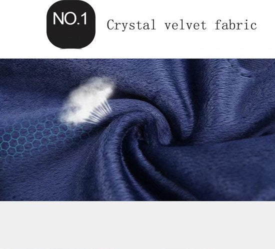 Opblaasbaar nekkussen H-vorm met capuchon - Marineblauw