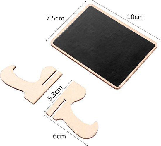 20stuks 10x7.5CM Stijlvolle Mini Tafel Krijtborden met Verwi