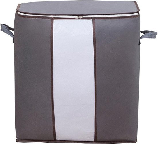 4 Stuks Opbergtassen van Oxford stof - voor kleding, dekbed en tuinkussens - set van 4 stuks - 62 liter - 48x28x46 - grijs