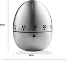 Luxe Roestvrijstalen kookwekker – Tot 60 Minuten Precisie Timing, Eivormig Design – Zilver