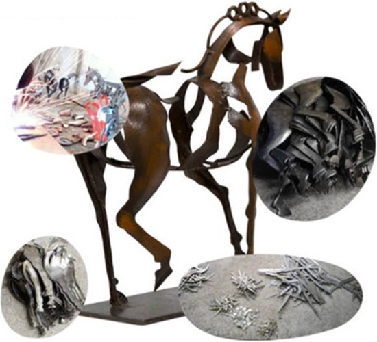 Elegante Paardendesign Tafellamp met LED - Donkerbruin