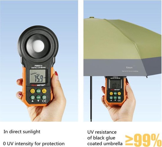 TDR Opvouwbare Paraplu - Windproof UV-SPF 50+ - Matcha Groen