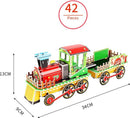 3D Kerst Puzzel - Kleurrijke Kersttrein - Educatief & Creatief Speelplezier - voor Jong en Oud