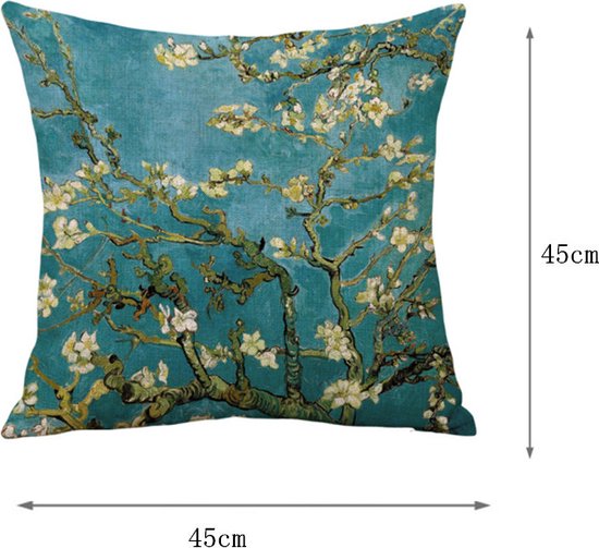 Kussensloop van Gogh Amandelbloesem - 45x45cm Katoen-Linnen
