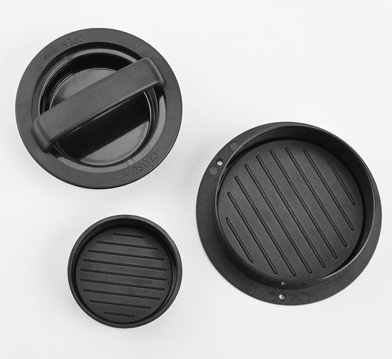 TDR-Hamburgerpers Voor De Perfecte Hamburger  PLUS 100 waxpapiertjes -3-in-1 burgerpers