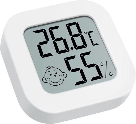 2-in-1 Mini Digitale Hygrometer - Temp & Vocht, Wit
